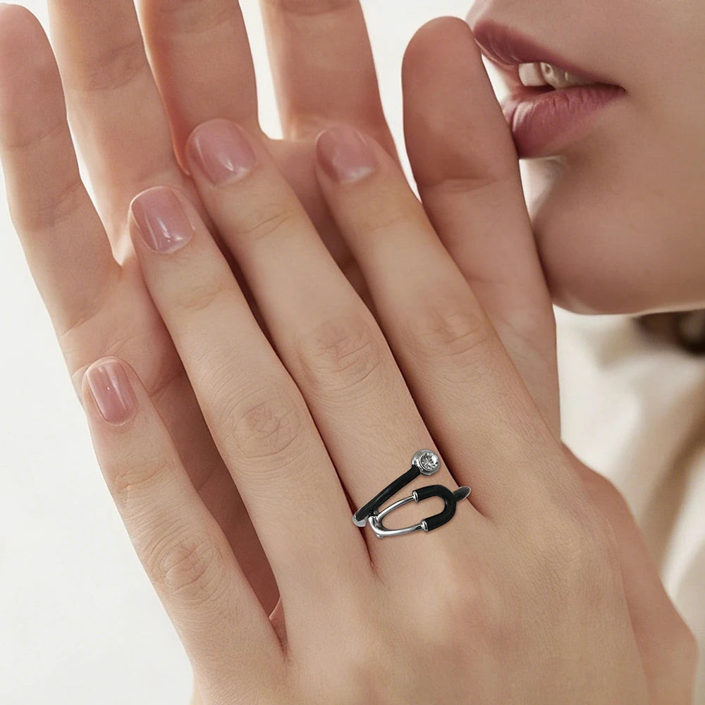 Élégant Black cristal stéthoscope